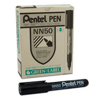 Pentel Permanent Marker Bullet Tip NN50 Black NN50-A Pk12