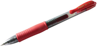 Pilot Gel Ink Retractable Rollerball Pen 0.4mm Line Red G20702 Pk12