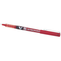 Pilot V5 Hi-Tecpoint Ultra Rollerball Pen 0.3mm Line Red BXV502 Pk12