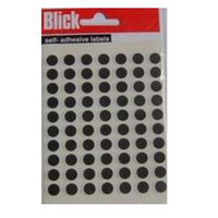 Blick Round Labels Bag 8mm Black Pk490 RS001751