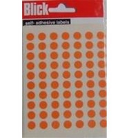 Blick Round Labels Bag 8mm Orange Pk490 RS002857