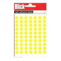 Blick Round Labels Bag 8mm Yellow Pk490 RS003458