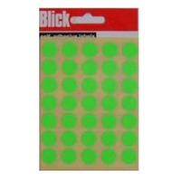 Blick Round Labels Fluorescent Bag 13mm Green Pk140 RS004158