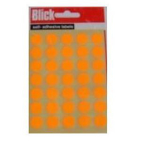 Blick Round Labels Fluorescent Bag 13mm Orange Pk140 RS004356