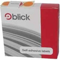 Blick Round Dispenser Self-Adhesive Labels 19mm Red Pk1280 RS012054