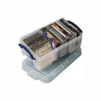 Really Useful Box 9 Litre Plastic Storage Box with Lid Clear 9C