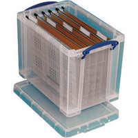 Really Useful 19 Litre Suspension File Box A4 Clear 19C