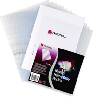 Rexel Nyrex Pocket PVC Clear Pk25 NRBA42 11031