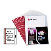 Rexel Nyrex Pocket PVC Open Side Clear Pk25 PRA4L 12253