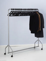 Garment Hanging Rail Plus 30 Hangers Silver 316939