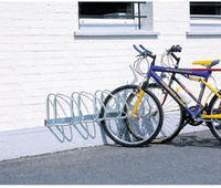Wall/Floor Mounted Cycle Rack 4-Bike Aluminium 320080