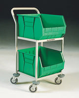 Mobile Storage Trolley c/w 2 Bins Green 321291