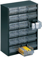 Storage Cabinet Clear Drawer System Dark Grey 324117