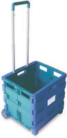 Folding Container Trolley Blue/Green 356684