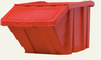 Heavy Duty Storage Bin With Lid Red 369045