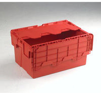 Attached Lid Container 54L Red 375816