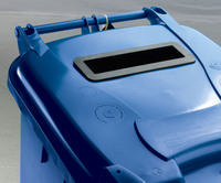 Confidential Waste Wheelie Bin 140L With Slot And Lid Lock Blue 377891