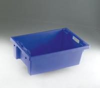 Solid Slide Stack/Nesting Container 600X400X200mm Blue 382960