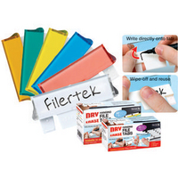 Filertek Dry Erase Suspension File Tabs Assorted Pk50 FPCLIPDRY50ASS