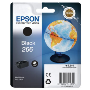 Epson Black 266 Globe Ink Cartridge for WF-100W C13T26614010-0