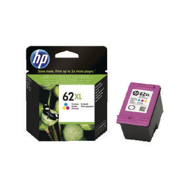 HP 62XL Tri-Color Original Ink Cartridge C2P07AE-0