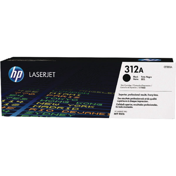 HP 312A LaserJet Enterprise M476 Black Toner Cartridge 2.4k CF380A-0