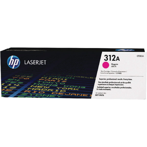 HP 312A LaserJet Enterprise M476 Magenta Toner Cartridge 2.7k CF383A-0
