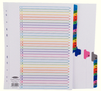 Concord Index 1-31 A4 Extra-Wide For Punched Pocket White With Multi-Colour Tabs 10001/Cs100-0