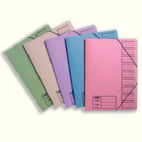 Guildhall Elasticated 9-Part File Foolscap Assorted Pk 10 19099-0