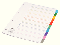 Concord Index 10-Part A4 White With Multi-Colour Tabs 00801/CS8-0