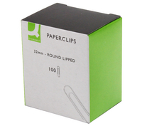 Q-Connect Paperclip 32mm Lipped Pk 100 KF01316Q-0