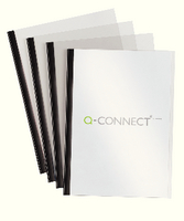 Q-Connect A4 5mm Slide Binder/Cover Set Black Pk 20 KF01926-0