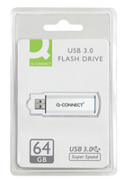 Q-Connect Silver/Black USB 3.0 Slider Flash Drive 64GB 43202005-0