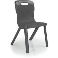 Titan One Piece School Chair Size 2 Charcoal KF72157-0