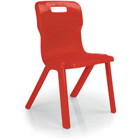 Titan One Piece School Chair Size 3 Red KF72159-0