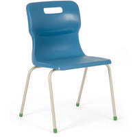 Titan 4 Leg Polypropylene School Chair Size 3 Blue-0