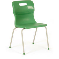 Titan 4 Leg Polypropylene School Chair Size 3 Green-0