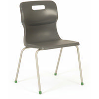 Titan 4 Leg Polypropylene School Chair Size 3 Charcoal-0