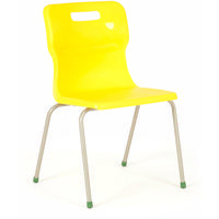 Titan 4 Leg Polypropylene School Chair Size 3 Yellow-0