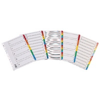 Q Connect EW Index 1-12 Board Reinforced Multi-colour-0