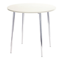 Arista Round Bistro Table White/Chrome KF838543-0