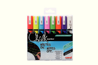 Uni Chalk Markers Medium Assorted Pk8 153494341-0