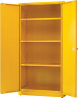 Hazardous Substance Storage Cabinet 72X48X18 inch C/W 3 Shelf Yellow 188733-0