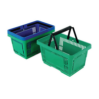 Plastic Shopping Basket Pk12 Green 370767-0