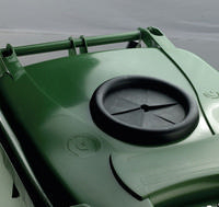 Wheelie Bin 240L With Bottle Bank Aperture And Lid Lock Green 377876-0