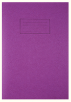 Silvine A4 Exercise Book 80 Pages Ruled Feint and Margin Purple EX111-0