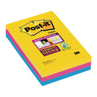 Post-it Notes Super Sticky XXL Lined Rio Colours 4690-SS3RIO Pack of 3-0
