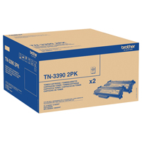 Brother TN-3390 Black Laser Toner Cartridge High Yield Twin Pack TN3390TWIN-0