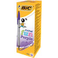 Bic Cristal Fun Purple Ball Pen Pk 20 929055-0
