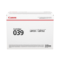 Canon CRG 039 Black Laser Toner Cartridge 0287C001-0